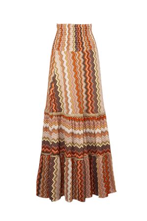 Brown long cotton-blend skirt PHO FIRENZE | 4323058TERRA